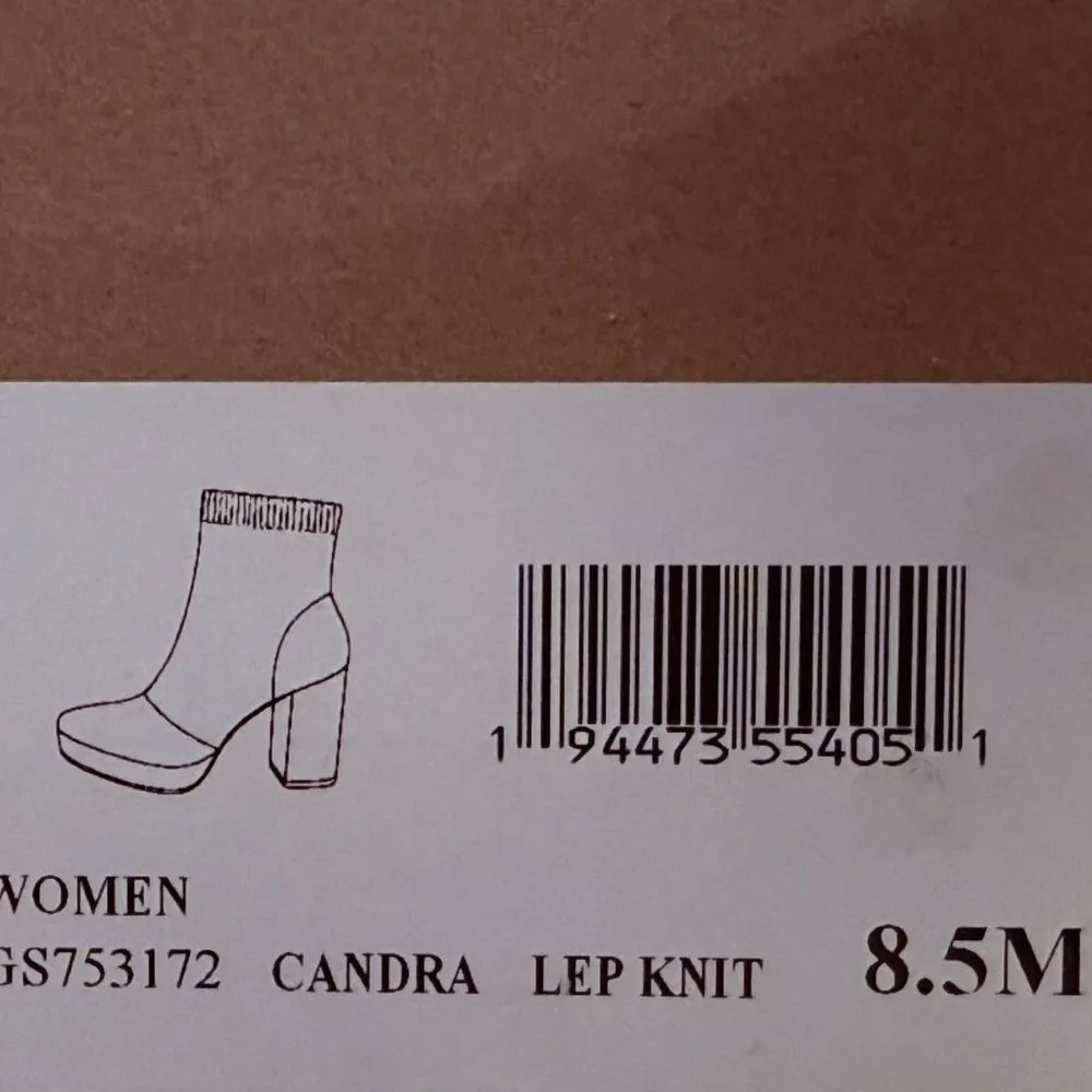 MIA Women's Candra Knit Platform Block-Heel Booties Boots, NEW! Size 8.5